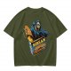 Olive T-Shirt With Ghostface In Scream Can Burger Artwork