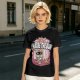 Olive t-shirt with cartoon knight 'Praise the Sun' graphic