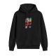 Black Hoodie with Colorful Retro Cartoon Graphic Print