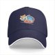 Black Baseball Cap With Cute Shiba Inu Ramen Bowl Graphic