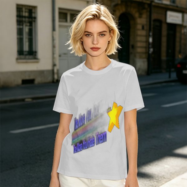 Olive Graphic T-Shirt With Star And Rainbow Text Design