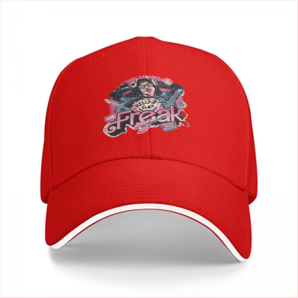 Black baseball cap with Hellfire Club The Freak graphic print