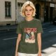 Olive T-Shirt With Cats Eating Ramen Japanese Art Print