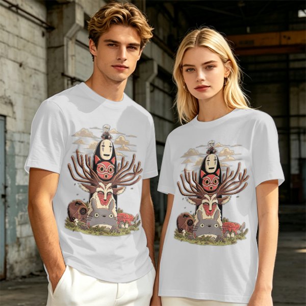 Studio Ghibli Spirited Away Princess Mononoke Totoro Character T-Shirt Art