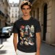 Olive T-Shirt With Cute Sushi Cat Illustrations