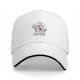 Black Baseball Cap With Cute Smiling White Cat Graphic