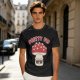 Olive green graphic t-shirt with 'Pretty Fly' and cool mushroom print