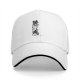 Black Baseball Cap With Stacked Cartoon Creature Graphic