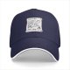 Black baseball cap with funny Santa note print about gift delays
