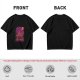 Olive T-Shirt with Purple Sunset Boat Scene Graphic
