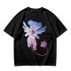 Olive T-Shirt With Whimsical Winged Creature Art Print