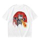 Olive T-Shirt With Laser Beam Shooting Cat Graphic