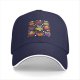 Black baseball cap with Halloween animal cupcake graphic design