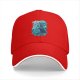 Black Baseball Cap With Turquoise Ancient Wise Man Face Art Print