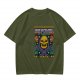 Olive T-Shirt With Skeletor The Power Of Christmas Graphic Print