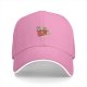 Black baseball cap with festive red mug and treats graphic