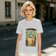 Olive Graphic T-Shirt With Coffee And Mountain Sunrise Design