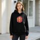 Black hoodie with 'Support Your Local Lion' cat graphic