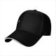 Black Baseball Cap With Small Anime Character Embroidery