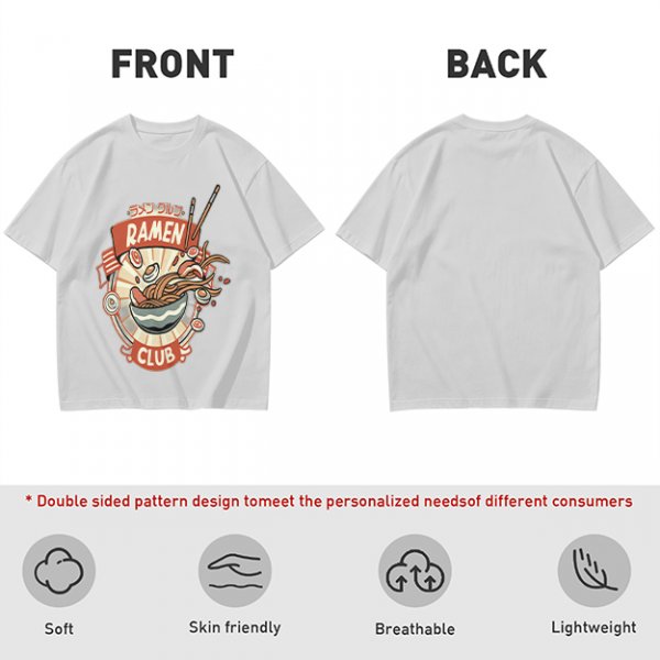 Olive Ramen Club Graphic T-Shirt with Noodle Bowl Art
