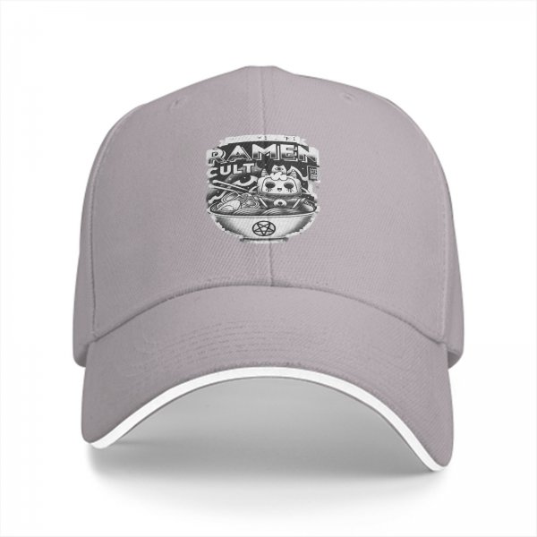 Black baseball cap with Ramen Cult graphic print