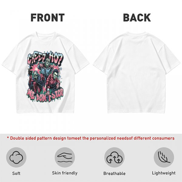 Creep Hop We Don't Stop Horror Character Graphic T-Shirt
