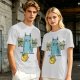 Olive T-Shirt With Grumpy Cat Feed Me And F Off Print
