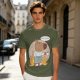 Olive T-Shirt Featuring the 'This Is Fine' Dog Meme Art