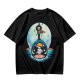 One Piece Brook Playing Violin on Laboon Whale Moon T-Shirt Print
