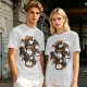 Olive T-Shirt With Cute S'mores Cat Graphic Design