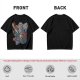 Olive T-shirt with 80s villain cartoon characters print