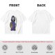 Olive T-Shirt With Cute Grim Reaper Holding Wilted Potted Plant Print