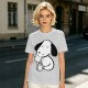 Olive Green T-Shirt With Cartoon Dog Holding Hot Drink Graphic