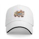 Black Baseball Cap With Bob Ross Painting Cartoon Art Print