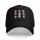 Black Baseball Cap With Fantasy Beer Mug Character Prints