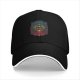 Black Baseball Cap With Colorful Mystical Geometric Emblem Print