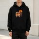 Black Hoodie With Michael's Garage Horror Artwork Print