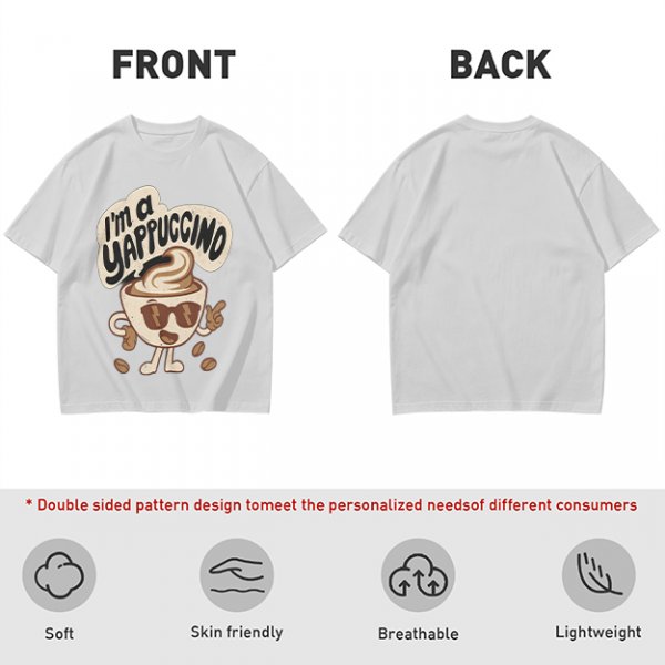 I'm a Yappuccino Coffee Cup Character Graphic T-Shirt