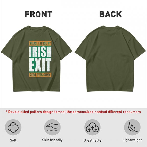 Irish Exit Funny St. Patrick's Day T-Shirt Design