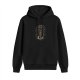 Black Hoodie With Dark Fantasy Crest Graphic Print