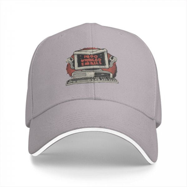 Black baseball cap with vintage computer wrench graphic design