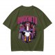 Olive Graphic T-Shirt Featuring Duckneto Superhero Duck Art