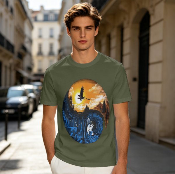 How to Train Your Dragon Night and Light Fury Dragon Scene T-Shirt