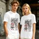 Olive t-shirt with sushi and banshee graphic print