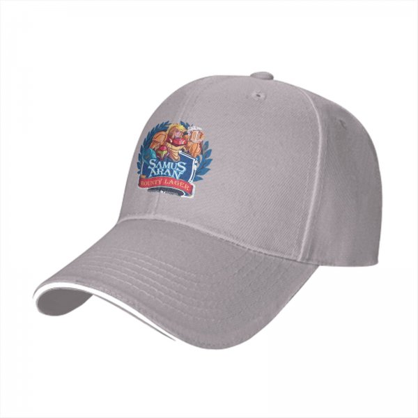 Samus Aran Bounty Lager Print Black Baseball Cap