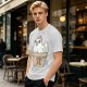 Olive T-Shirt With Cute Chicken In Pi Pot Graphic