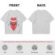Olive T-Shirt With Cute Cartoon Heart Lifting Dumbbells Print