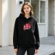 Black hoodie with 'Don't Shutdown Christmas!' festive print