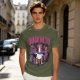 Olive Graphic T-Shirt Featuring Duckneto Superhero Duck Art