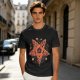 Olive T-Shirt With Pizza Pentagram Graphic Design